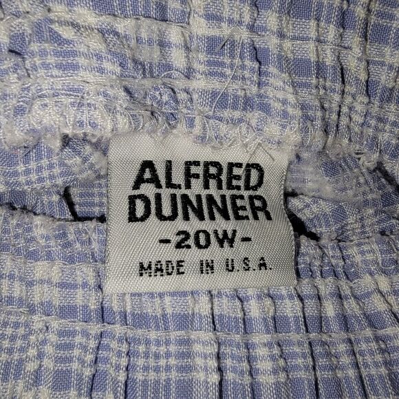 Alfred Dunner Boca Raton Lilac & white Plaid Capri pants elastic waist 20W - Picture 6 of 6